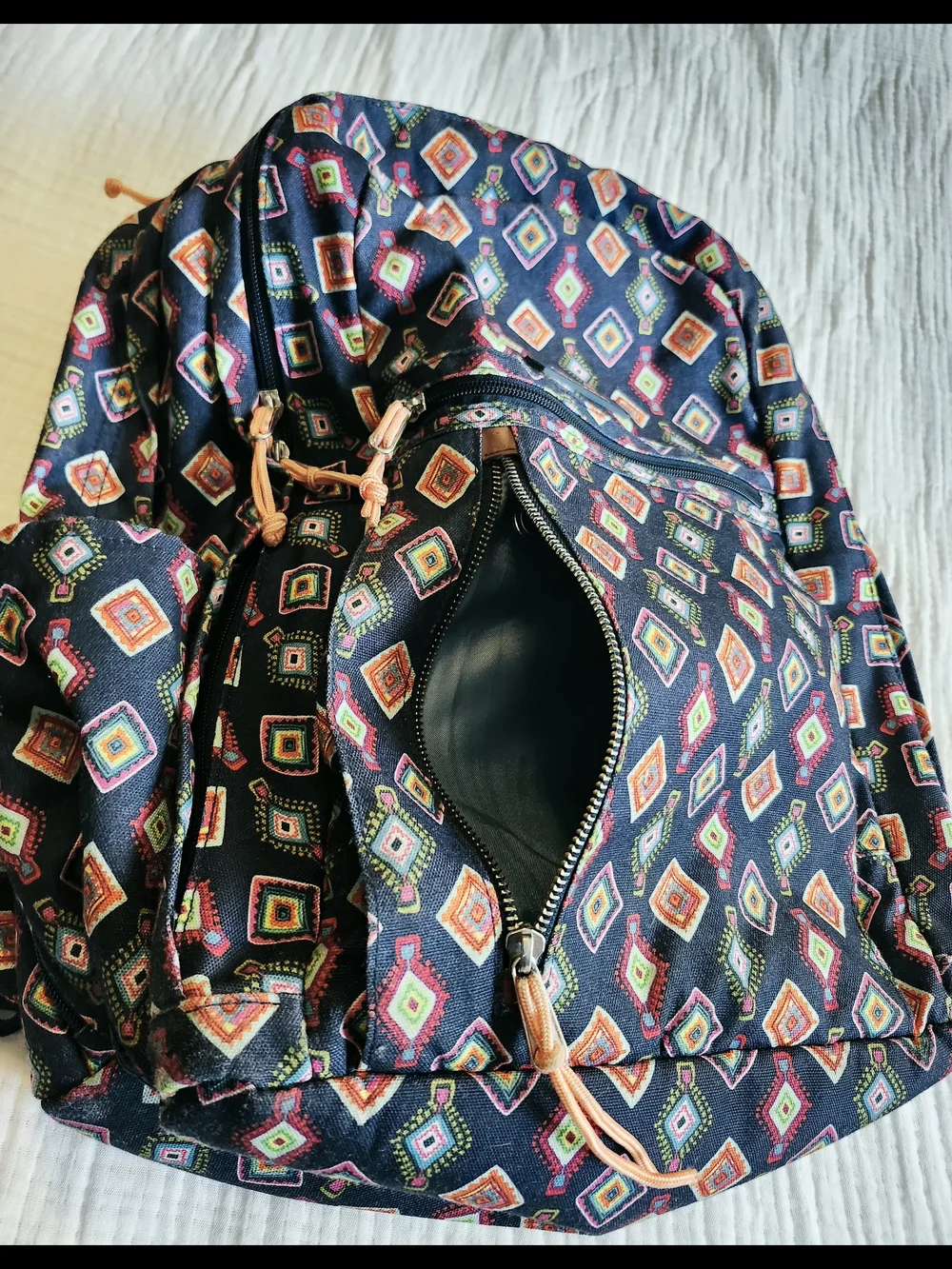 Vera Bradley Quilted Laptop Backpack - Multicolor Diamond Print